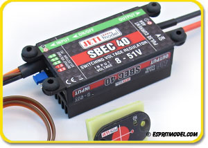 Jeti Voltage Regulator SBEC 40 5-8V/40A w/Magnetic Switch !!!