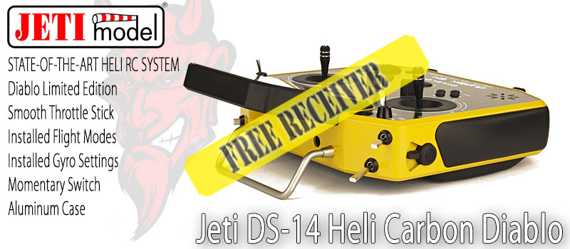 Jeti Duplex DS-14 Heli Carbon Diablo 2.4GHz w/Telemetry Transmitter Only Radio