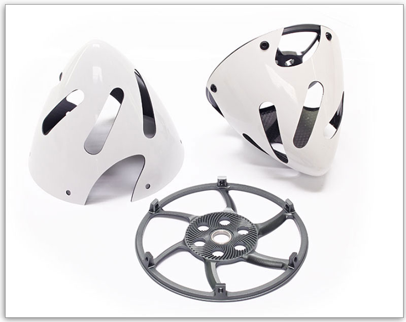 Falcon Carbon Fiber E-Spinners White