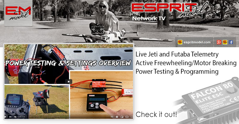 Power Testing & Settings - Elite 130HV Brushless ESC w/Active Freewheeling (Active Motor Braking)