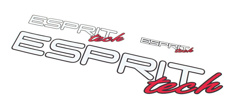 Decal Sheet Esprit Tech White/Red 3/6/12'' (75/150/305mm)