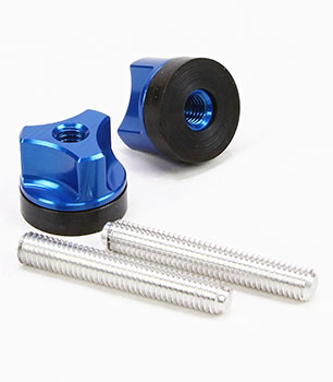 Wing Bolts/Wing Nuts Aluminum M6 Blue (2)