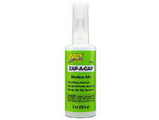 Zap CA Medium Glue 1/4-1/2-1-2-4 oz. (7g/14g/28g/56g/115g)