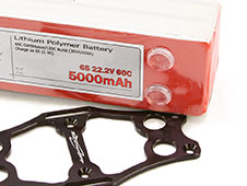 Battery Tray Holder Aluminum with Velcro V2 M (110x57mm/17g)