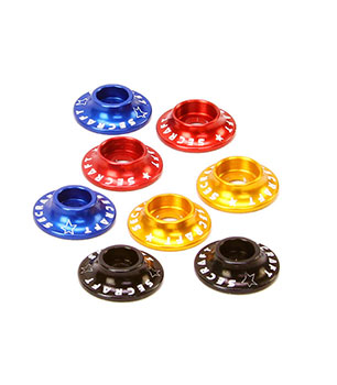 Installation Wide Washer Aluminum M3/4-40 Red/Blue/Black (6)