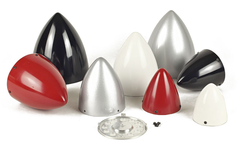 BB Fiberglass Spinners (Metalic Silver)