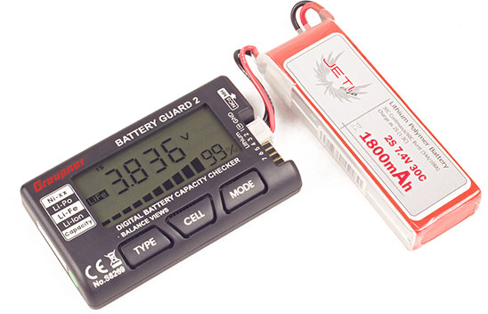Graupner Guard 2 Battery Monitor/Voltmeter (Li-Poly/Li-Fe/Li-Ion/NiMH/NiCd)