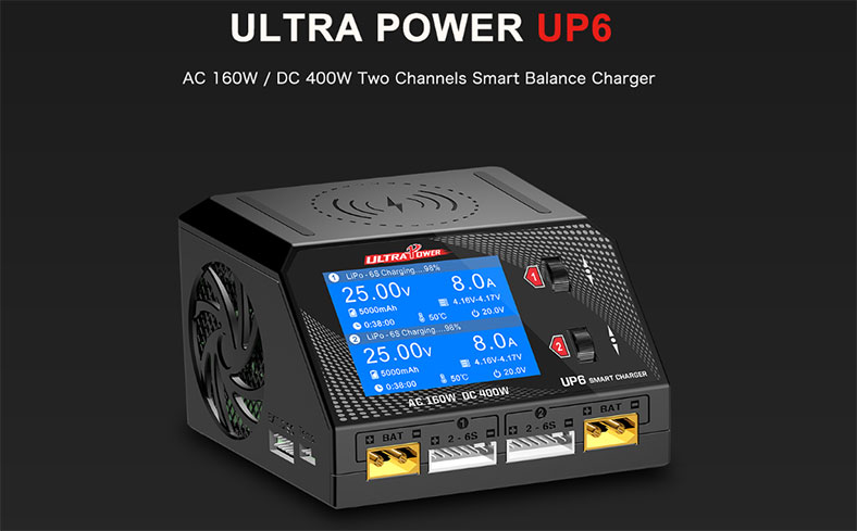 Ultra Power UP6 AC/DC Multifunction Charger, Balancer (6S/10A/400W)