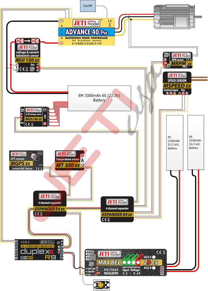 Jeti Duplex 2.4Ghz Telemetry mercury magnetics wiring diagram 