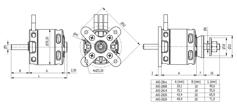 AXi 2808/24 Outrunner Brushless Motor V2