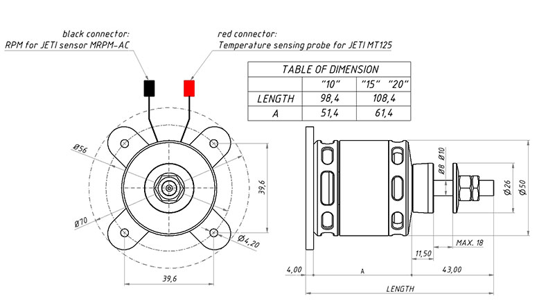 Esprit Elite E30cc 200 (12S/2600W) 3D Outrunner Brushless Motor w/Telemetry