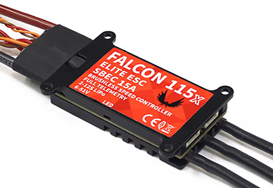 Elite Falcon 115HV/SB 12S/15A Brushless ESC w/Telemetry & Advance Features (Jeti EX, HoTT, S.Bus2)