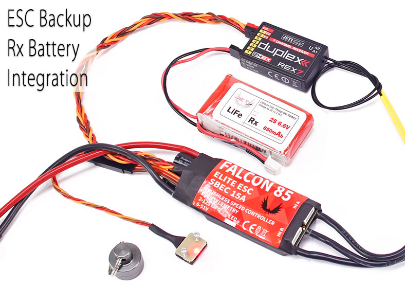 Elite Falcon 115HV/SB 12S/15A HD Acro Brushless ESC w/Telemetry, Fan & Advance Features (Jeti EX, HoTT, S.Bus2)