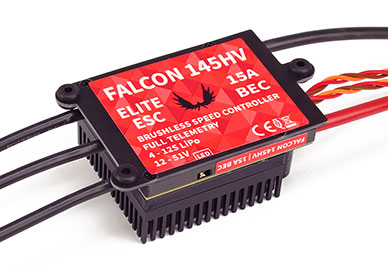 Elite Falcon 115HV/SB 12S/15A Brushless ESC w/Telemetry & Advance Features (Jeti EX, HoTT, S.Bus2)