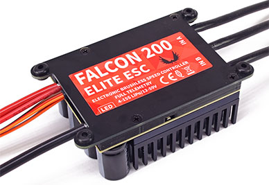 Elite Falcon 200HV 15S Opto Brushless ESC w/Telemetry & Advance Features (Jeti EX, HoTT, S.Bus2)