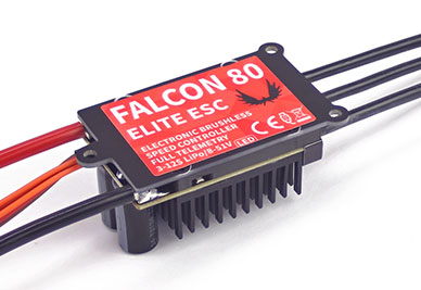 Elite Falcon 80HV 12S Opto Brushless ESC with Telemetry (Jeti EX, Graupner HoTT, Futaba S.Bus2)