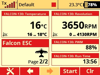 Elite Falcon 85HV/SB 12S/15A Brushless ESC w/Telemetry, Prop Positioning, Freewheeling, Battery Backup (Jeti EX, HoTT, S.Bus2)