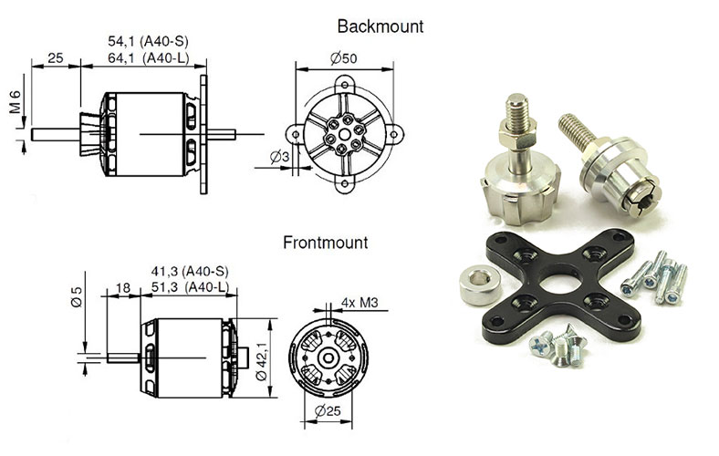 Hacker A40 14S Outrunner Brushless Motor V4