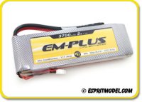 EM-Plus 3700mAh Li-Poly Battery Packs