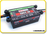 Jeti Voltage Regulator SBEC 40 5-8V/40A w/Magnetic Switch !!!