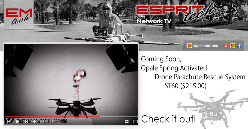 Drone Parachute Safetech ST60 3.2K - Opale Parachutes