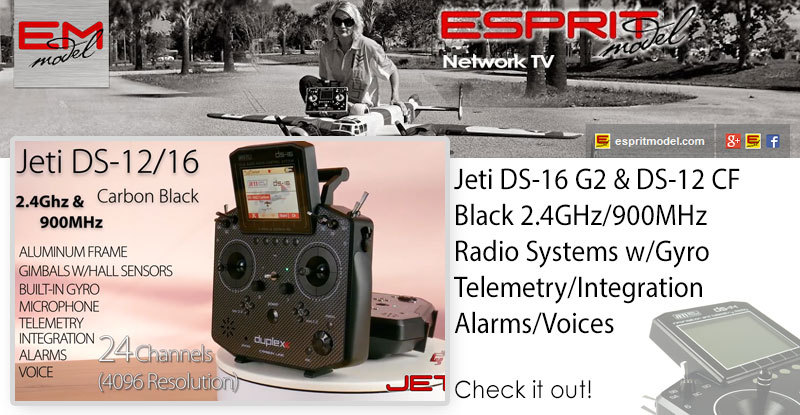Jeti DS-16 G2 & DS-12 Carbon Black 2.4GHz / 900MHz Radio Systems