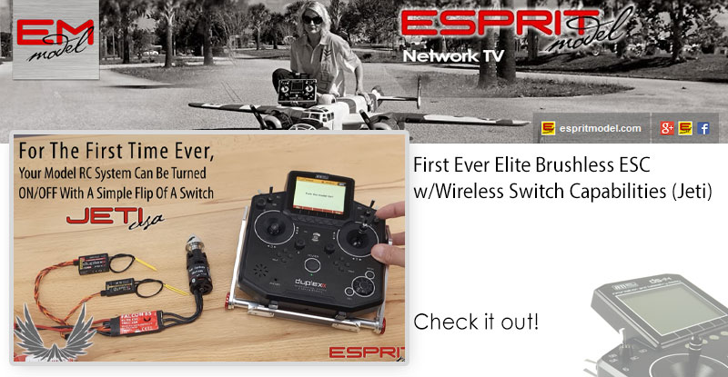 First Ever Elite Brushless ESC w/Wireless Switch Capabilities (Jeti)