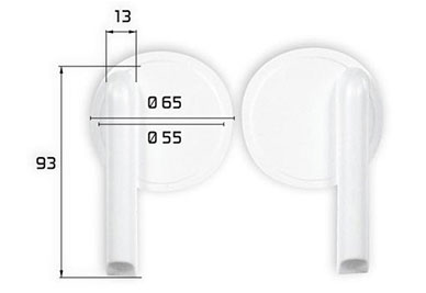 Servo Fairings/Covers Plastic 55mm (2) 