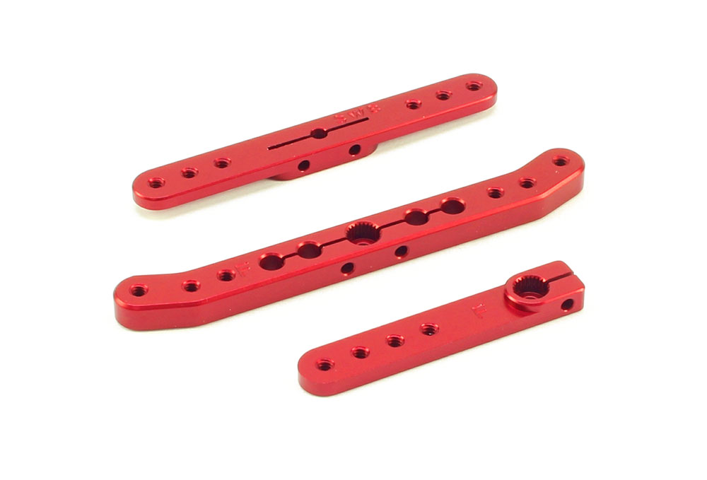 for 1.25 Inch Futaba uxcell Aluminum Servo Arms Single Arm 25T 4-40# Thread Red 
