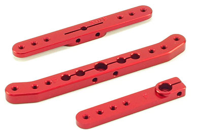 SWB Double-Loc Servo Arms 4-40 (Futaba/Red/25T/6mm)