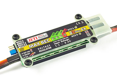 Jeti Voltage Regulator MAX BEC 2D 5-6V/20A  w/Magnetic Switch
