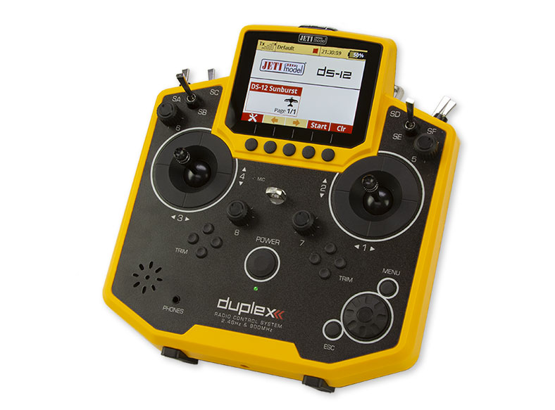 Jeti Duplex DS-12 Yellow 2.4GHz/900MHz w/Telemetry Transmitter Only Radio 