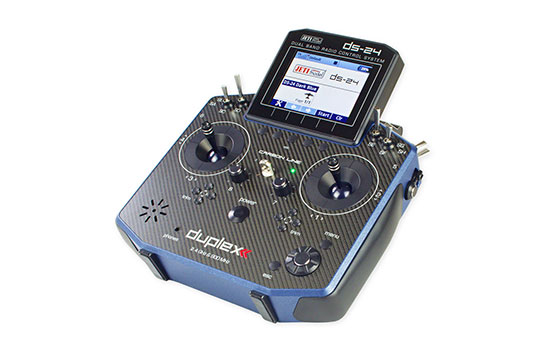 Jeti Duplex DS-24 Carbon Dark Blue 2.4GHz/900MHz w/Telemetry Transmitter Only Radio