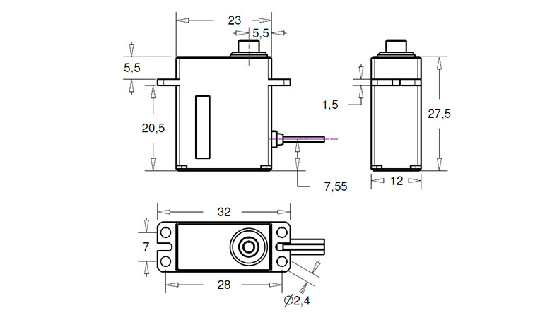 Hacker Ditex EL 0510M Coreless Micro 7.4V Digital Servo (12mm)
