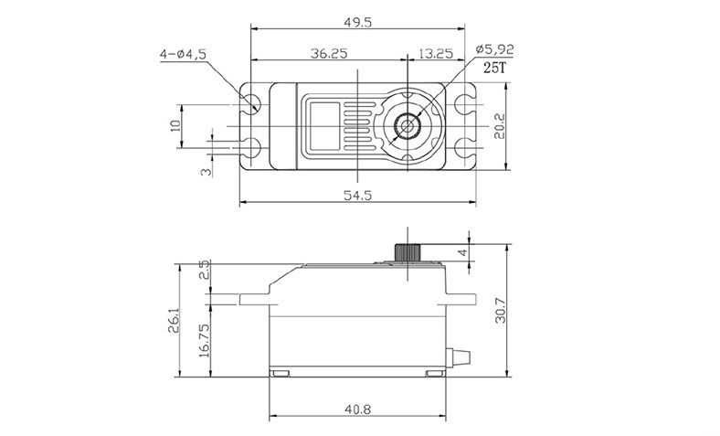Hacker Ditex EL 1507L Coreless Speed/Torque Low Profile 7.4V Digital Servo 