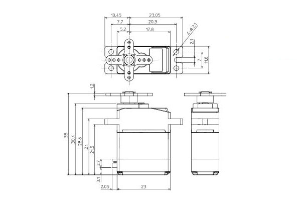 冬ギフト  Futaba S.Bus2 S3270SVi Metal Slim 7.4V Digital Servo サーボ