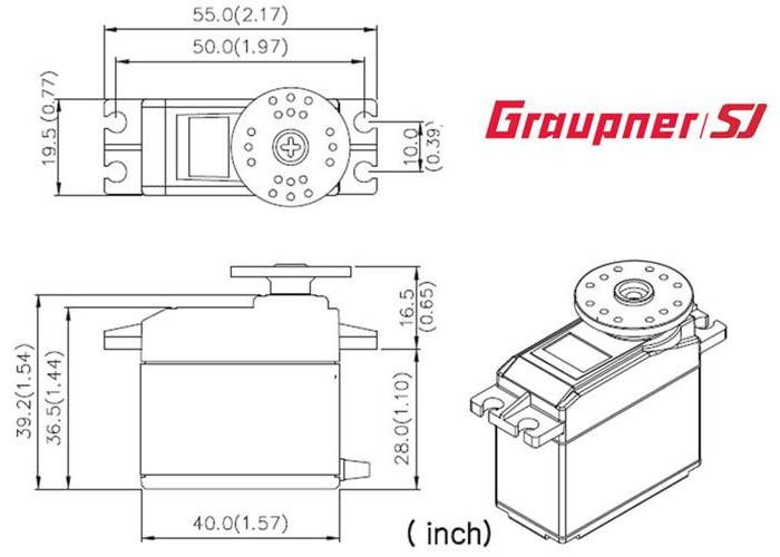 Graupner HBS 770 BBMG High Speed Standard 7.4V Brushless Servo