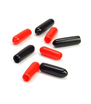 Transmitter Switch Covers Silicone Red/Black (8)