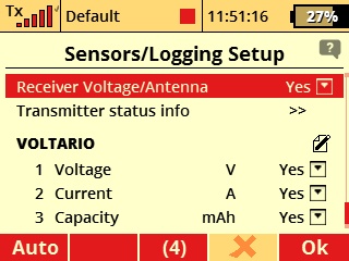 Elite Jeti Telemetry Sensor Current/Voltage/Capacity & RC Power Touch Switch Voltario T30 12V/10A