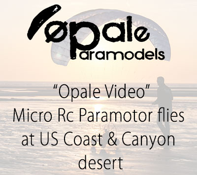 Micro Rc Paramotor flies at US Coast & Canyon desert